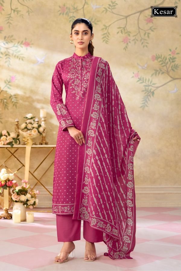 Kesar Karachi Kareena Vol 637 Jam Satin Printed Suit 2005