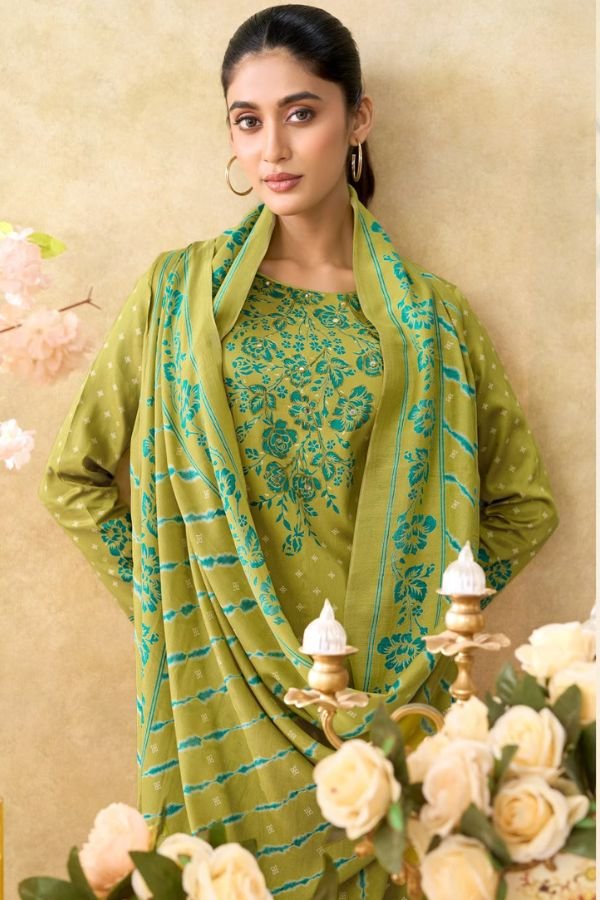 Kesar Karachi Kareena Vol 637 Jam Satin Printed Suit 2001