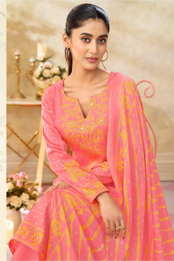Kesar Karachi Kareena Vol 637 Jam Satin Printed Suit 2003