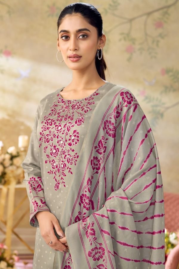 Kesar Karachi Kareena Vol 637 Jam Satin Printed Suit 2004