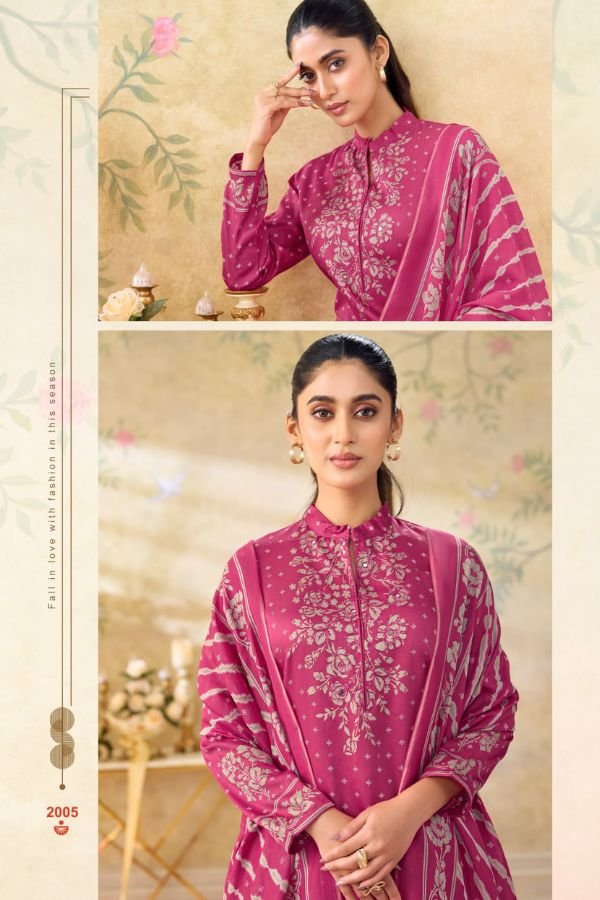 Kesar Karachi Kareena Vol 637 Jam Satin Printed Suit 2005