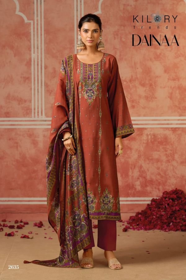 Kilory Trends Dainaa Pure Muslin Ladies Salwar Suit 2635