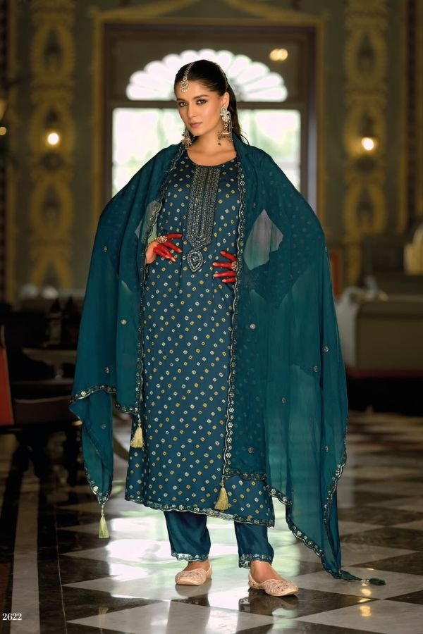 Kilory Trends Sone ki Dor Pure Gajji Silk Ladies Suit 2622