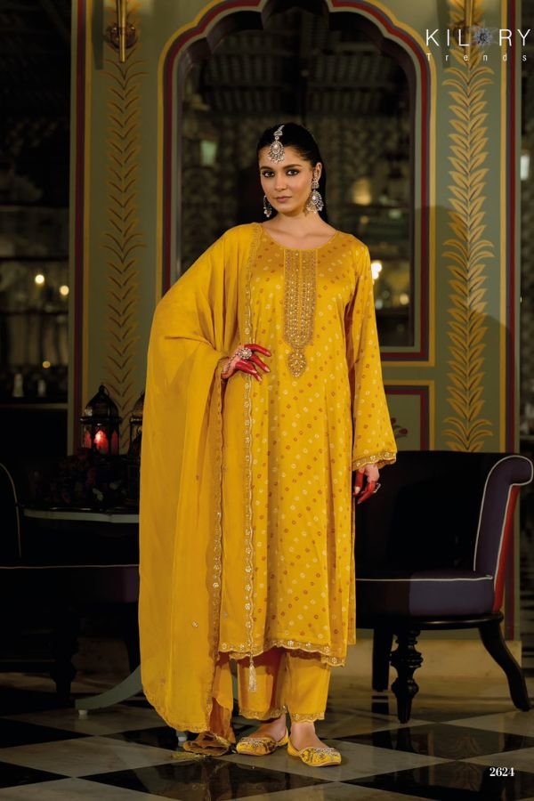 Kilory Trends Sone ki Dor Pure Gajji Silk Ladies Suit 2624