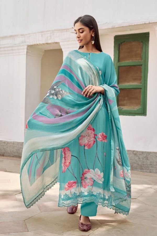 Kimora Fashion Dehri Pure Muslin Ladies Suit 2411