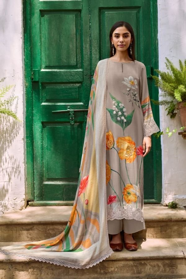 Kimora Fashion Dehri Pure Muslin Ladies Suit 2414