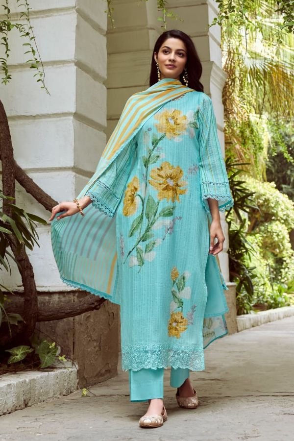 Kimora Fashion Gulabi Pure Self-Weave Cotton Suit 2401