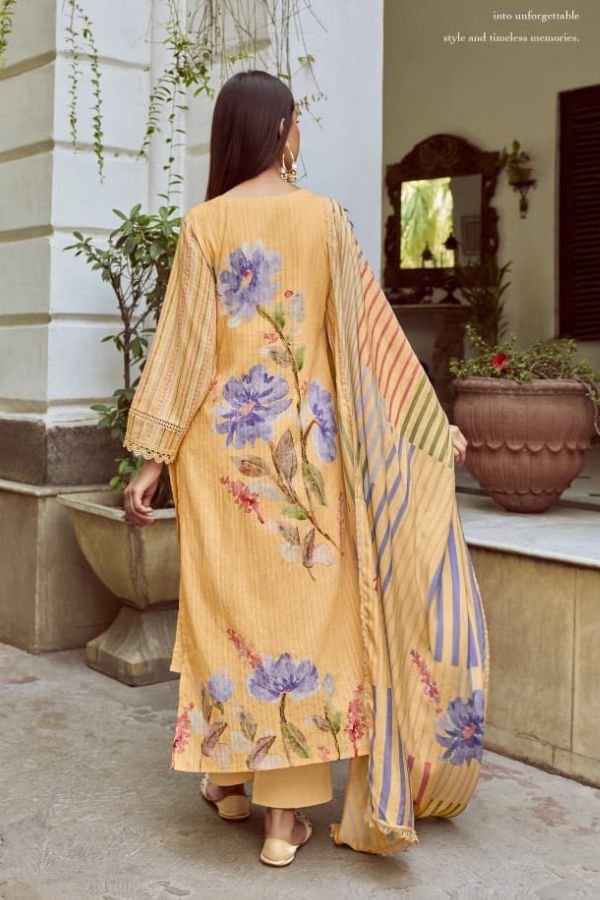 Kimora Fashion Gulabi Pure Self-Weave Cotton Suit 2400