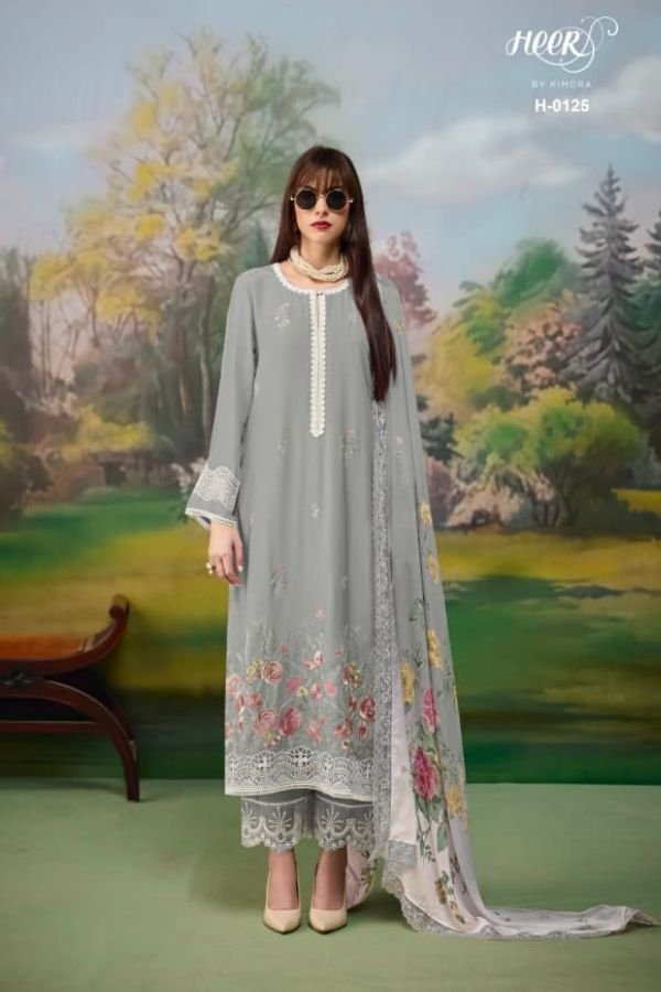 Kimora Fashion Heer Jaani Pure Muslin Salwar Suit H-0125