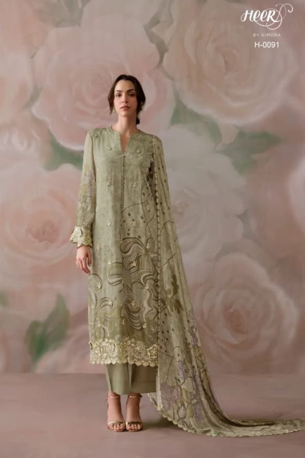 Kimora Fashion Heer Rani Bagh Pure Chinnon Suit H-0091