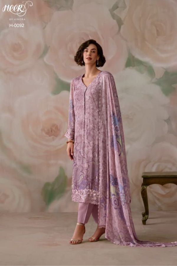 Kimora Fashion Heer Rani Bagh Pure Chinnon Suit H-0092