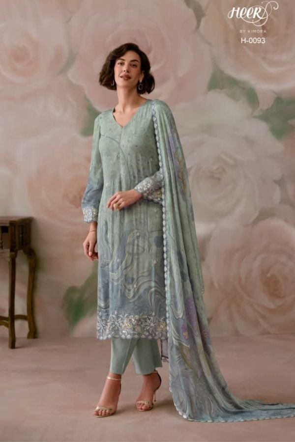 Kimora Fashion Heer Rani Bagh Pure Chinnon Suit H-0093