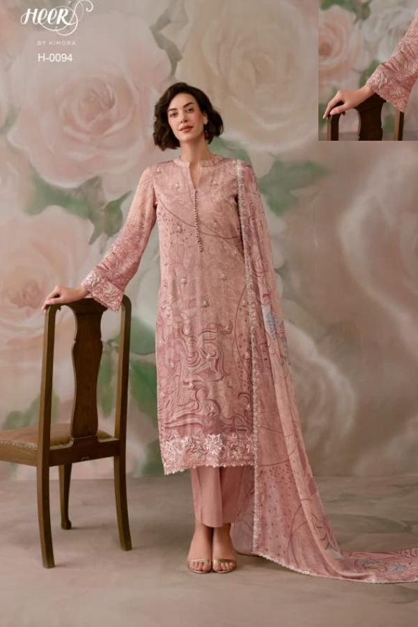 Kimora Fashion Heer Rani Bagh Pure Chinnon Suit H-0094