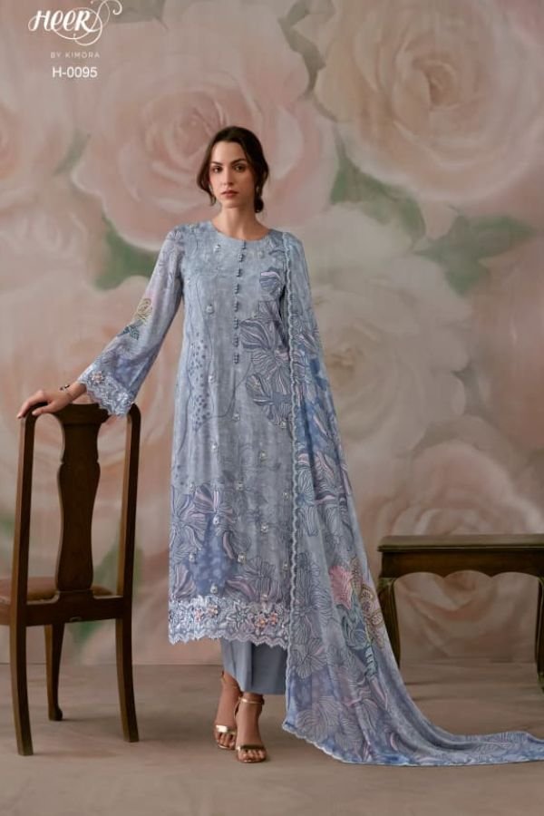 Kimora Fashion Heer Rani Bagh Pure Chinnon Suit H-0095