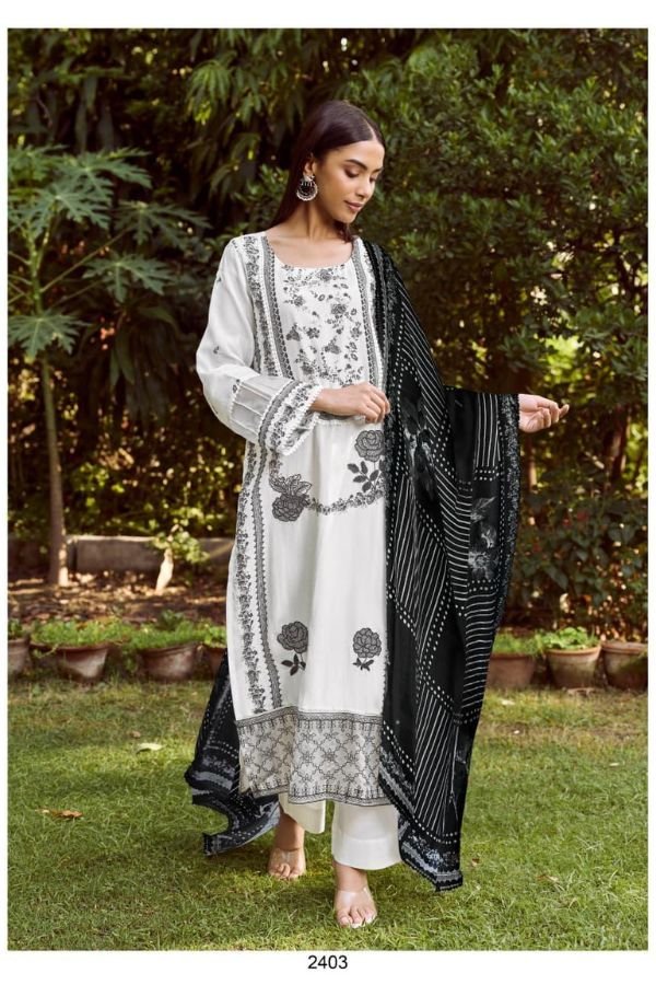 Kimora Fashion Roshnai Pure Muslin Ladies Suit 2403