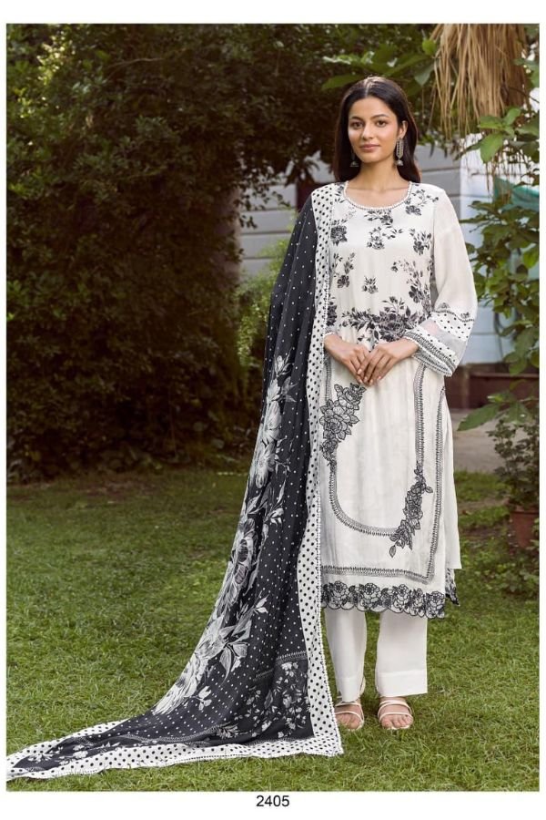 Kimora Fashion Roshnai Pure Muslin Ladies Suit 2405