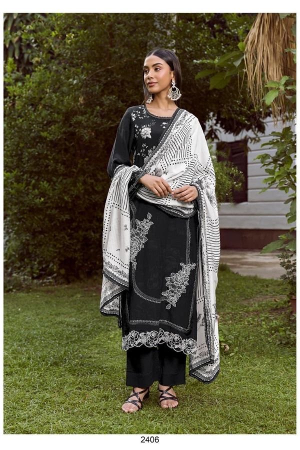 Kimora Fashion Roshnai Pure Muslin Ladies Suit 2406