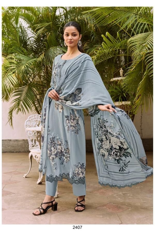 Kimora Fashion Shaam Pure Muslin Ladies Suit 2407