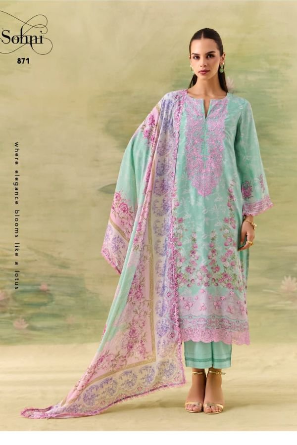 Kimora Fashion Sohni Season Pure Muslin Ladies Suit 871