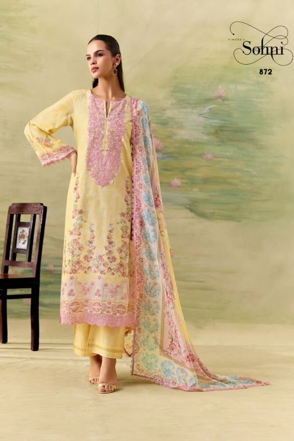 Kimora Fashion Sohni Season Pure Muslin Ladies Suit 872