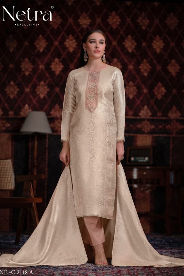 Netra Exclusive Aliya Pure Bemberg Silk Suit NE-C 2118 A