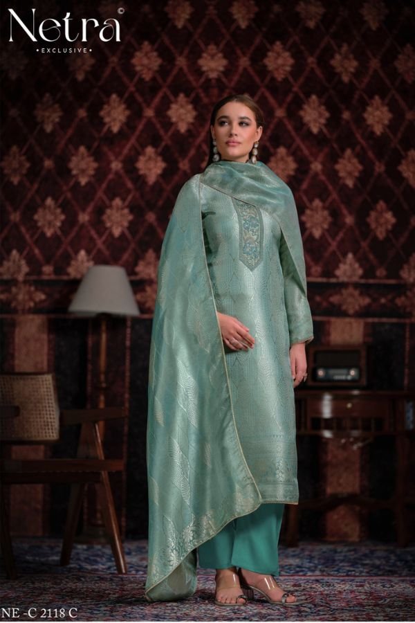 Netra Exclusive Aliya Pure Bemberg Silk Suit NE-C 2118 C