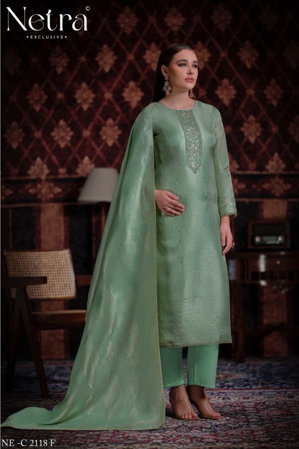 Netra Exclusive Aliya Pure Bemberg Silk Suit NE-C 2118 F