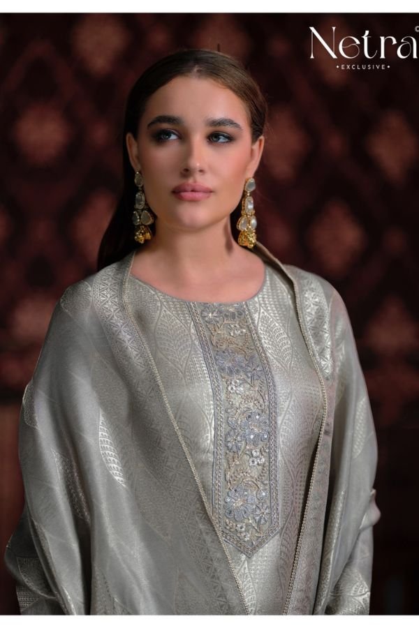 Netra Exclusive Aliya Pure Bemberg Silk Suit NE-C 2118 B