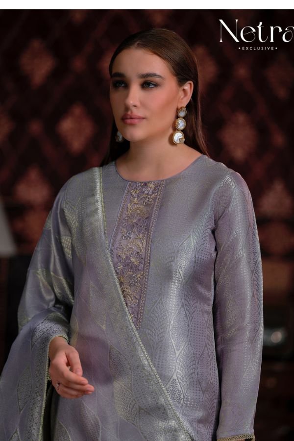 Netra Exclusive Aliya Pure Bemberg Silk Suit NE-C 2118 E