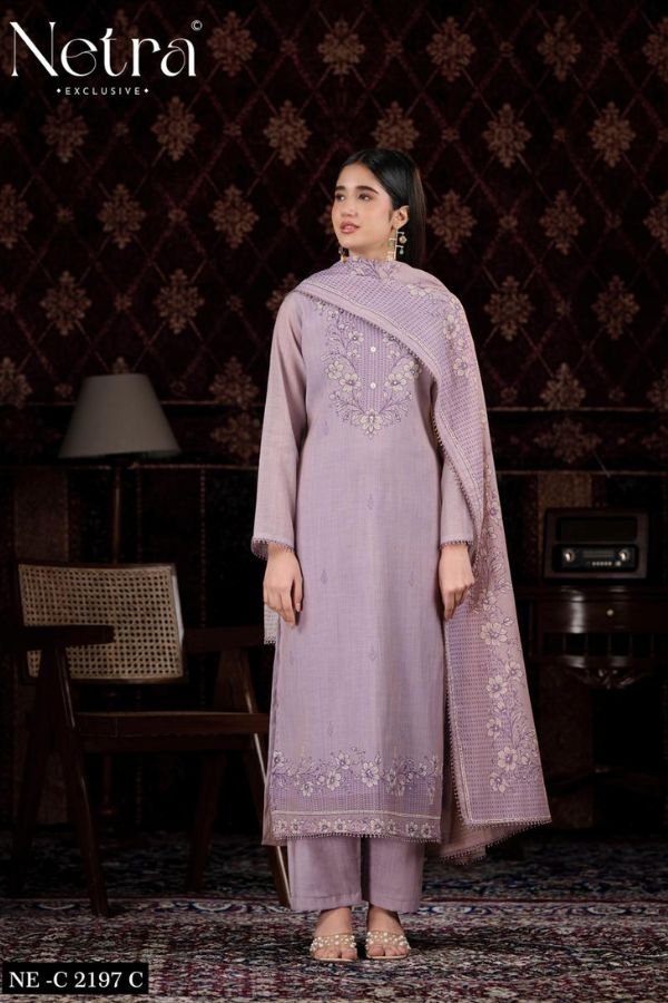 Netra Exclusive Charika Pure Banarasi Mul Suit NE-C 2197 C