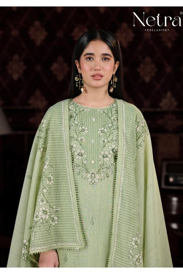 Netra Exclusive Charika Pure Banarasi Mul Suit NE-C 2197 D