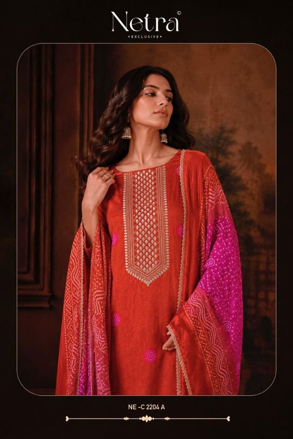Netra Exclusive Gajji Vol-01 Gajji Silk Suit NE-C 2204 A