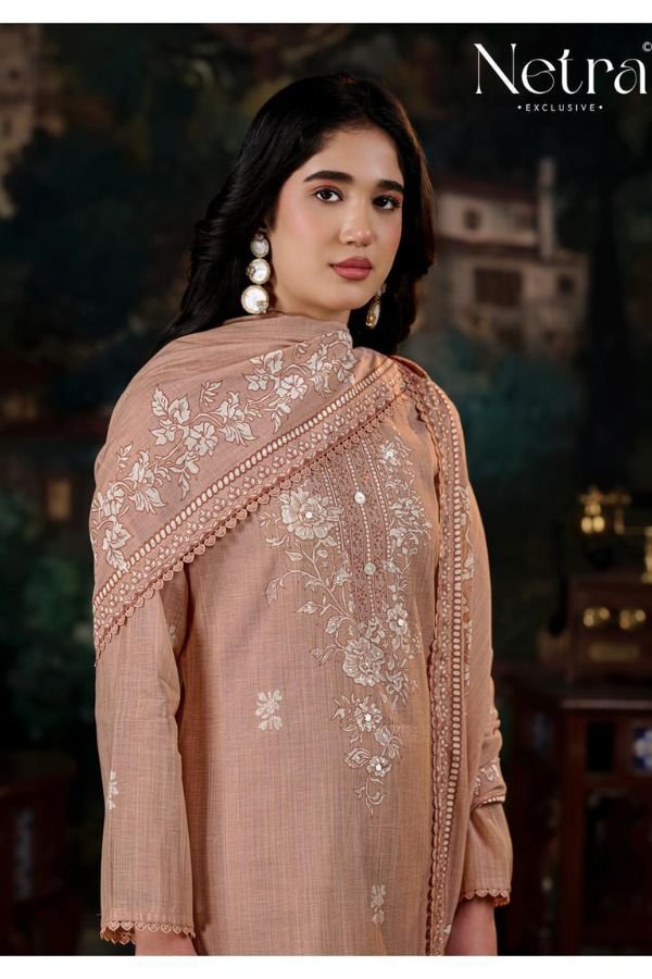 Netra Exclusive Nayanshi Pure Banarasi Mul Suit NE-C 2189 A