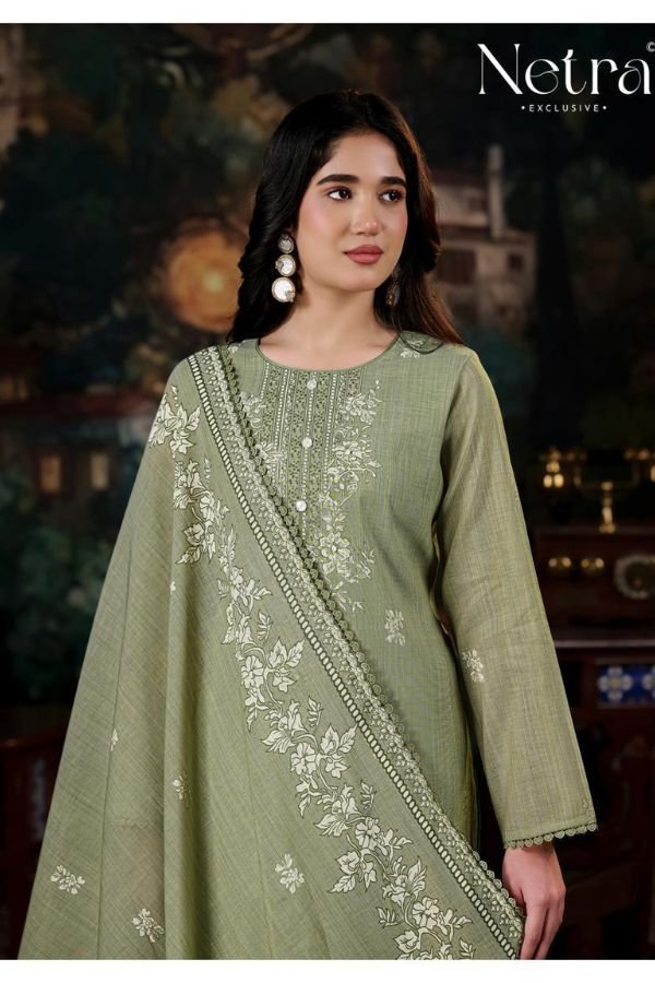 Netra Exclusive Nayanshi Pure Banarasi Mul Suit NE-C 2189 B