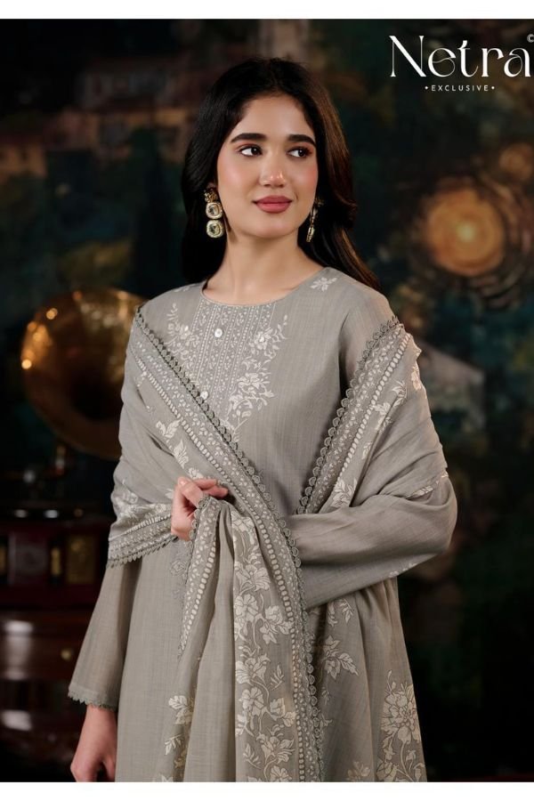 Netra Exclusive Nayanshi Pure Banarasi Mul Suit NE-C 2189 C