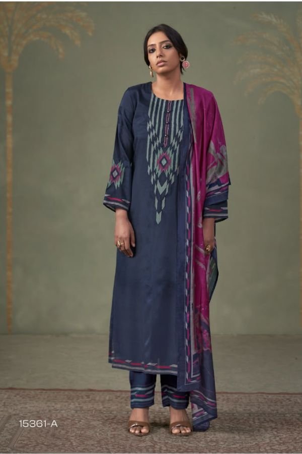 Omtex Adara Muslin Silk Ladies Salwar Suit 15361-A