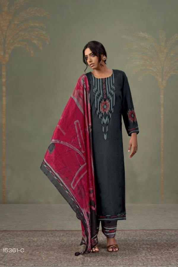 Omtex Adara Muslin Silk Ladies Salwar Suit 15361-C