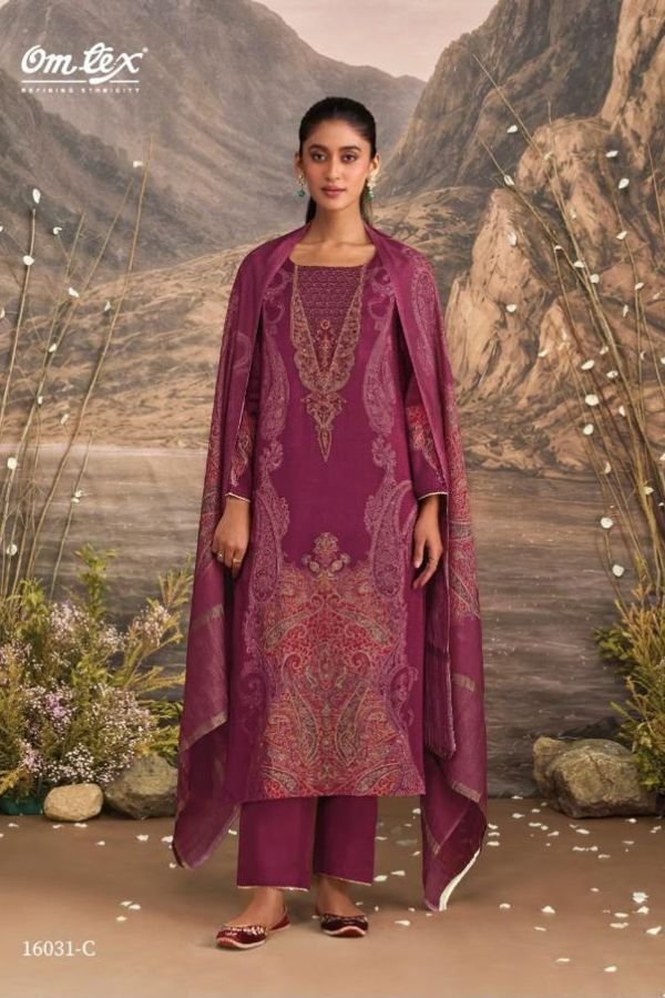 Omtex Ember Muslin Silk Ladies Salwar Suit 16031-C