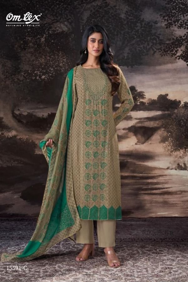 Omtex Evelynn Muslin Silk Ladies Salwar Suit 15591-C