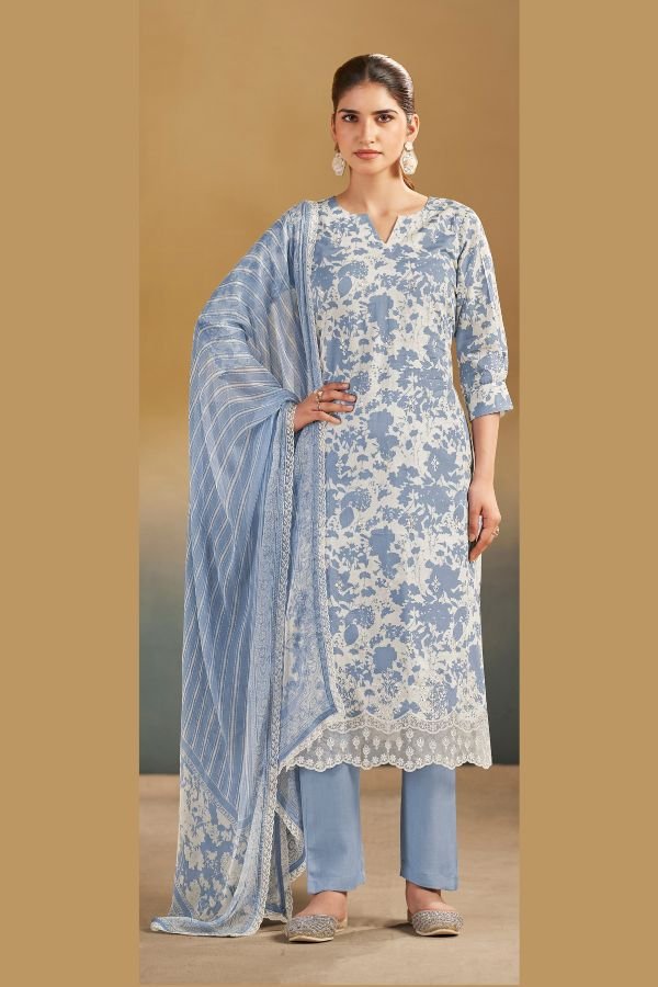 Relssa Fabrics Abir 2 Pure Giza Satin Ladies Suit 203