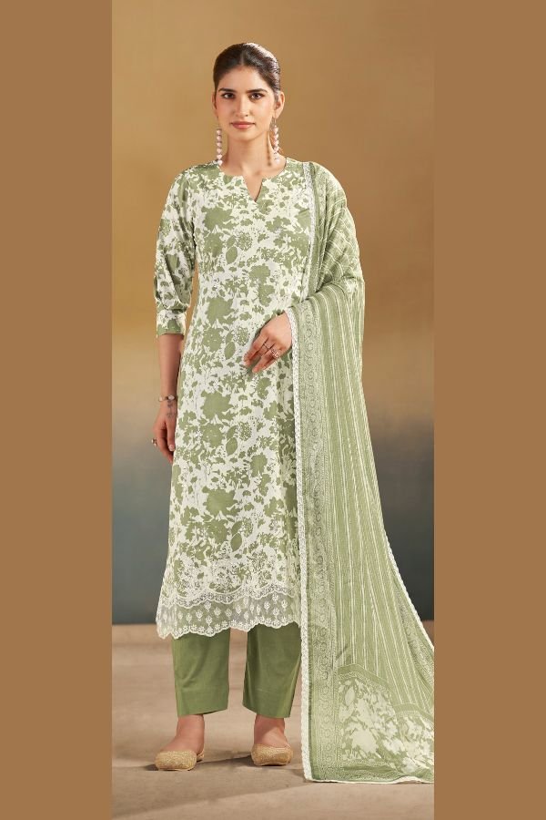 Relssa Fabrics Abir 2 Pure Giza Satin Ladies Suit 204