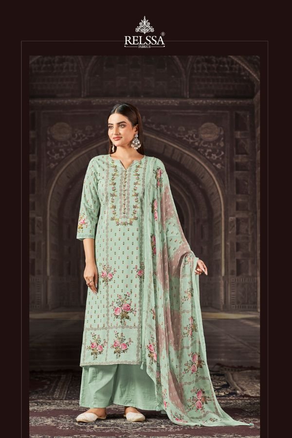 Relssa Fabrics Aliza Superior Cotton Lawn Ladies Suit 102