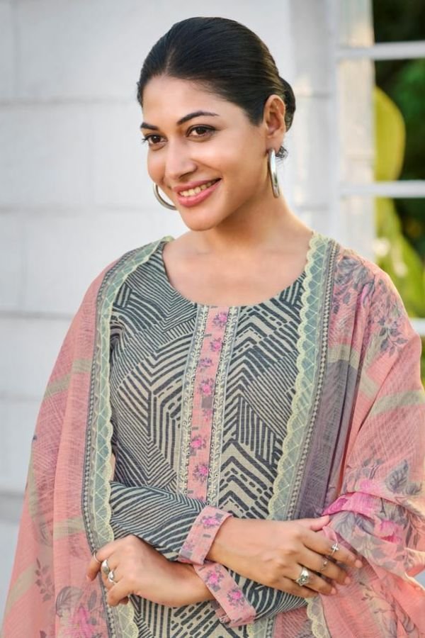 Relssa Fabrics Iskra Linen Embroidery Ladies Suit 104