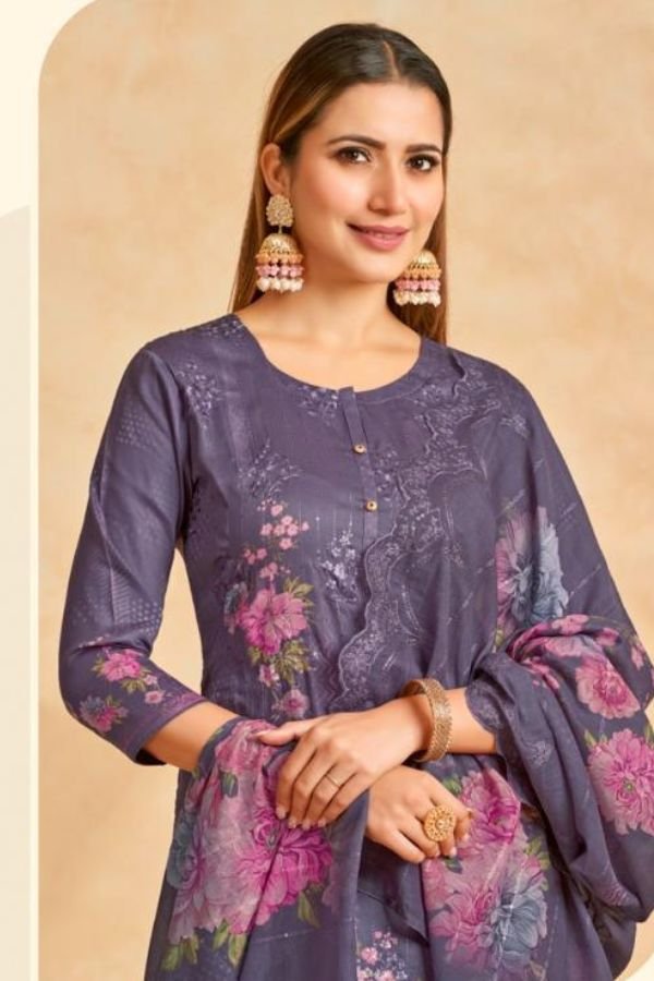 Relssa Fabrics Zoya Vol-9 Cotton Satin Ladies Suit 901