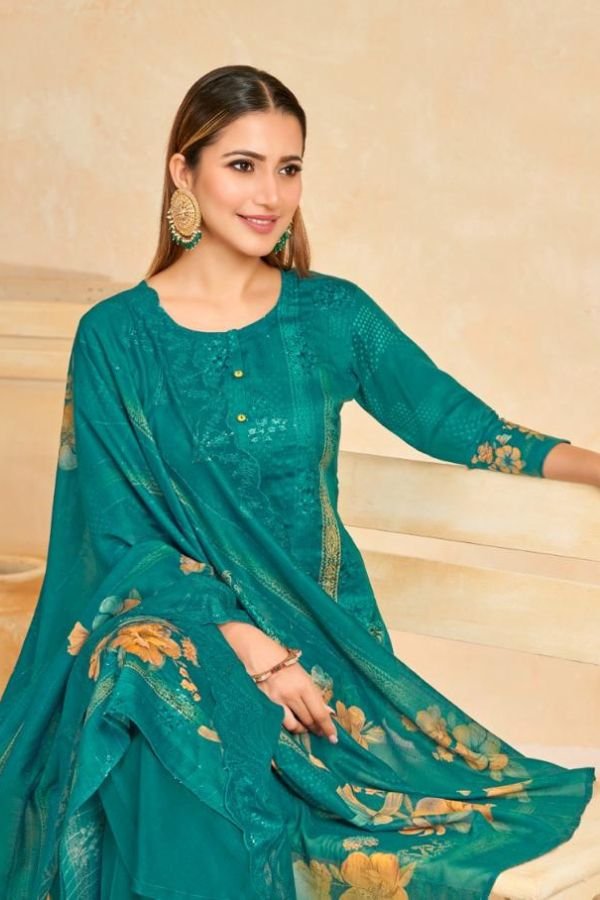 Relssa Fabrics Zoya Vol-9 Cotton Satin Ladies Suit 902