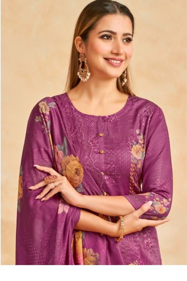 Relssa Fabrics Zoya Vol-9 Cotton Satin Ladies Suit 903
