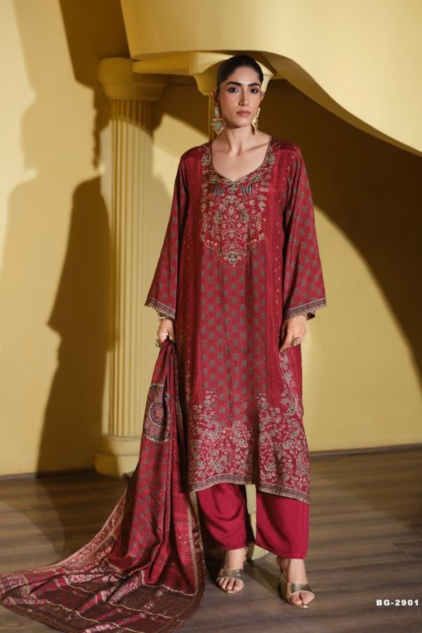 Sanaz Bagh Muslin Ladies Salwar Suit BG-2901