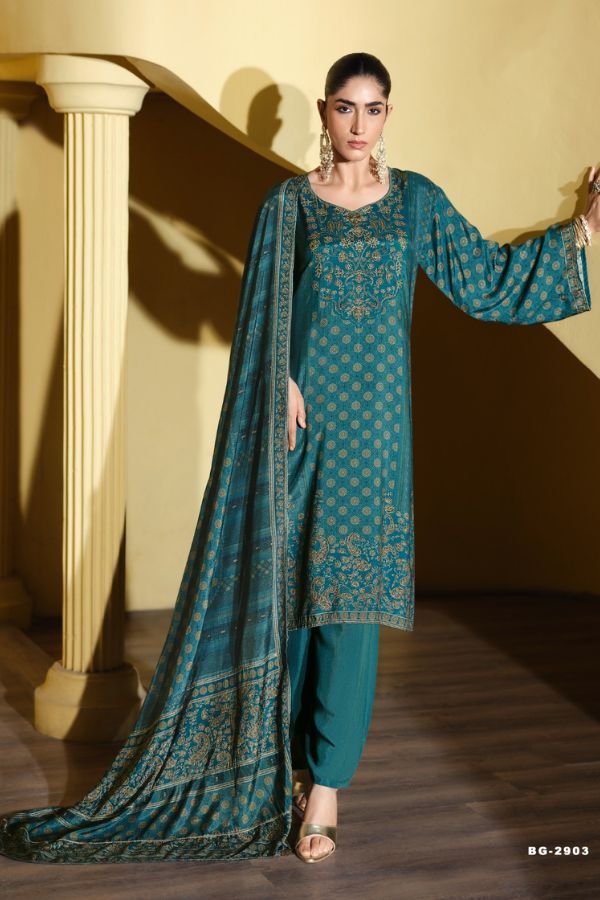 Sanaz Bagh Muslin Ladies Salwar Suit BG-2903