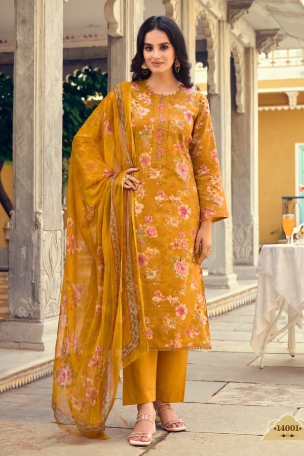 Sunrise Creation Sania 14 Jam Satin Ladies Suit 14001
