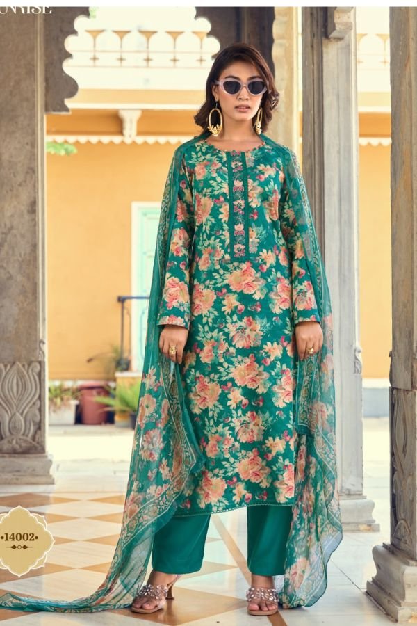 Sunrise Creation Sania 14 Jam Satin Ladies Suit 14002